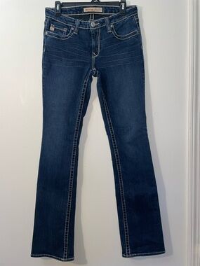 Big Star Women’s Y2K Maddie Boot Mid Rise Dark Wash Bootcut Jeans, Size 28L